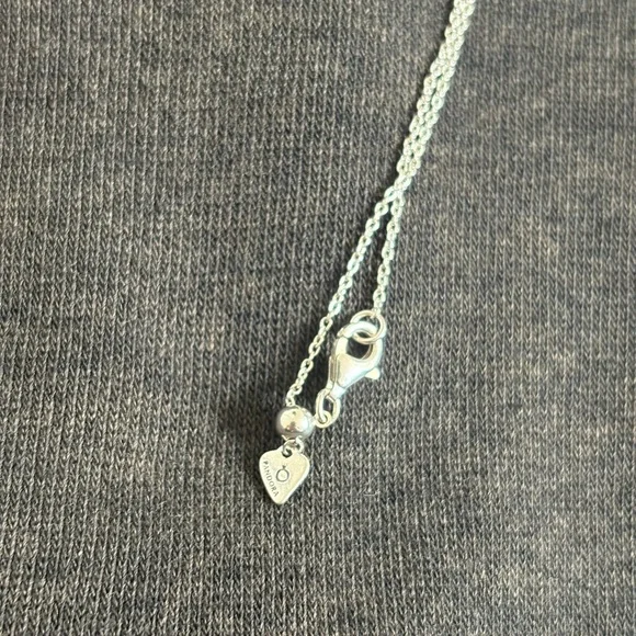 Pandora Sparkling Freehand Heart Pendant Necklace - Picture 3 of 4